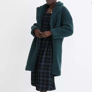 Madewell Smoky Spruce Sherpa Coat NWT